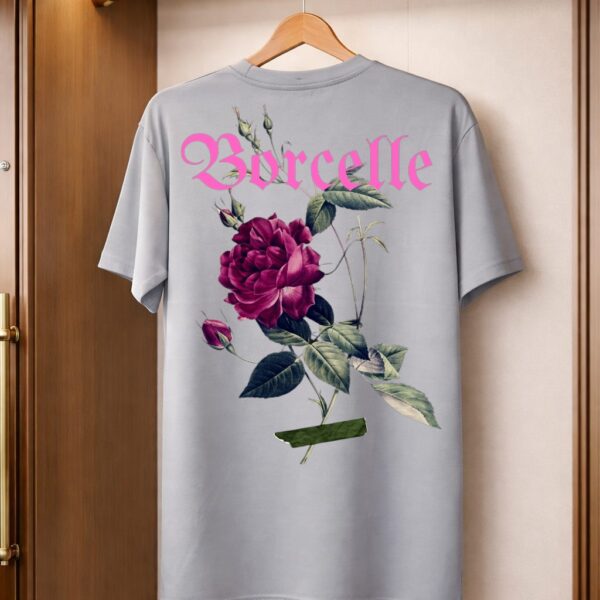 Silver Grey T-Shirt for Men with Premium Alpha Logo Back Print – Cotton Streetwear