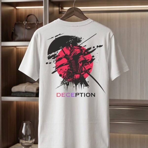 White streetwear t-shirt for men with premium logo sticker cotton